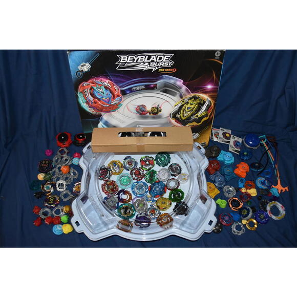 Beyblade Lot Burst Arena 5.5+lbs of Assorted Launchers Discs
